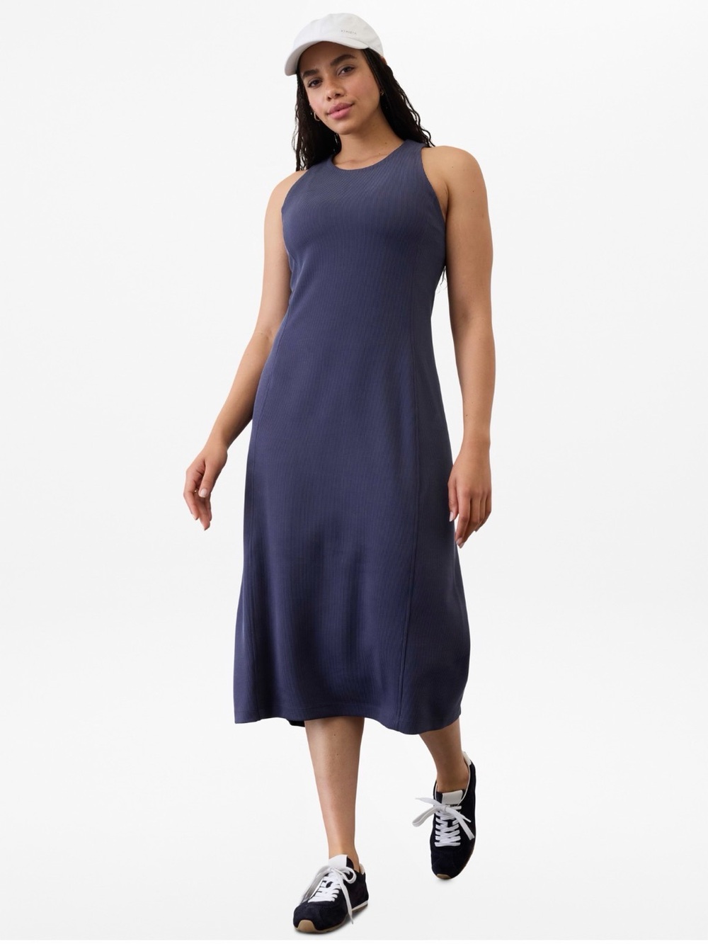 Athleta Sleeveless Midi Dress in Navy - Picture 4 of 5